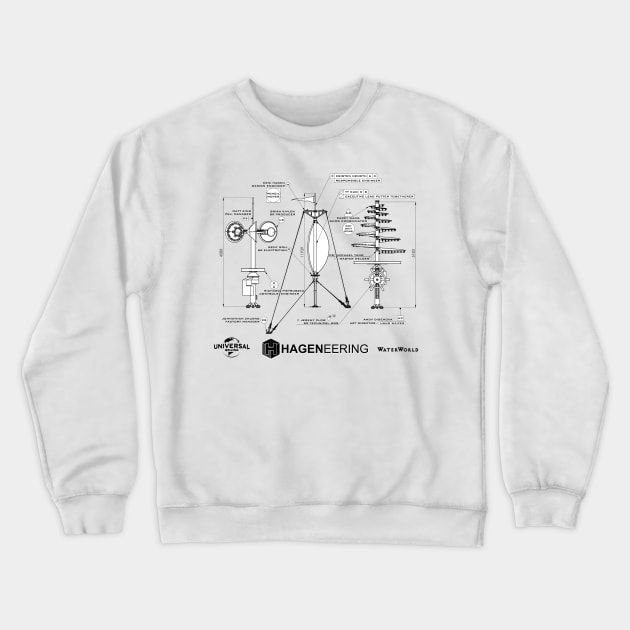 713 Project Team - Blue print Crewneck Sweatshirt by Hageneering